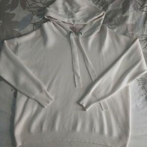 Philosophy Cream Sweater with Hood